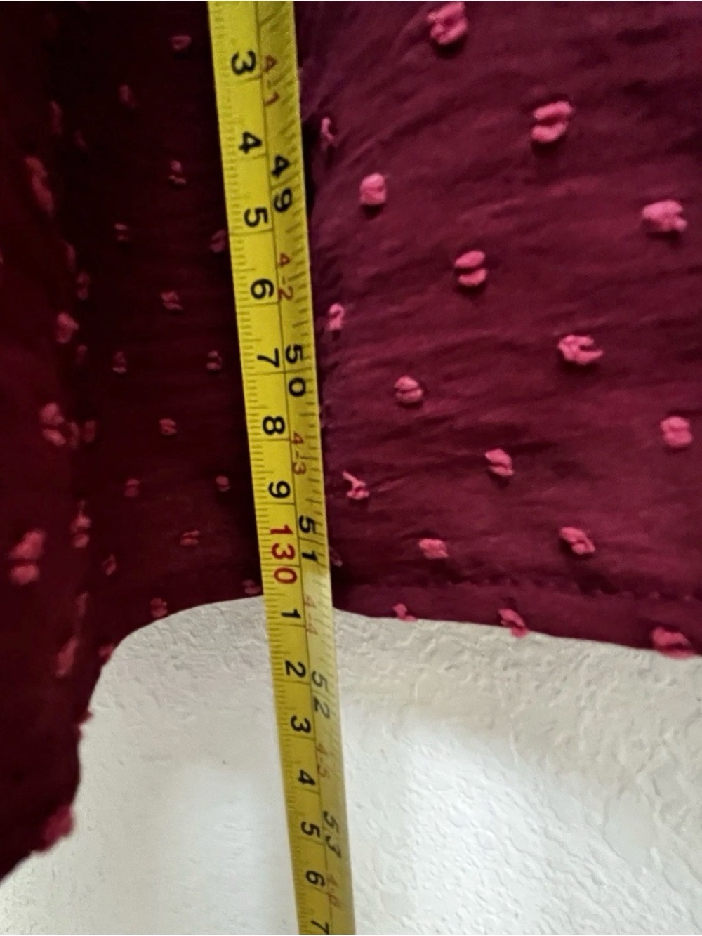 Smocked Bodice Burgundy Maxi Dress with Long Sleeves - Picture 9 of 9